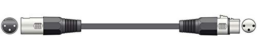 QTX Professional DMX Lighting Leads XLR Plug to Socket 3.0m