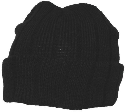 ROLLMÜTZE ARCTIC Mütze Wintermütze Haube Strickmütze Winter schwarz gerippt TOP