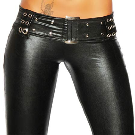 SARESIA Gogo Clubwear sexy Wetlook-Leggings