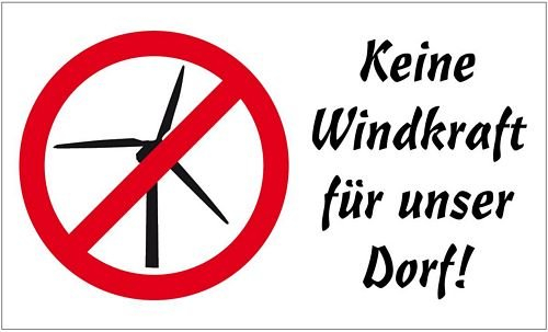 Fahne/Flagge Gegen Anti Windkraft 90 x 150 cm