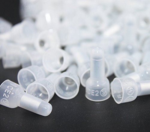 Rextin 1000pcs CE2 Closed End Wire Crimp Connectors Protective Wire Crimp Cap Wire Connectors Terminals