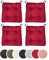 sleepling 2er Set Stuhlkissen, Sitzkissen Eva für Indoor und Outdoor, mit Klettverschluss, 100% Baumwolle, Made in EU, Maße: 40 (vorne), 35 (hinten) x 38 x 7 cm, rot