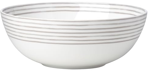 kate spade new york 867938 Charlotte Street Grey Medium Serving Bowl Servierschale, Porzellan, Taupe/Grau