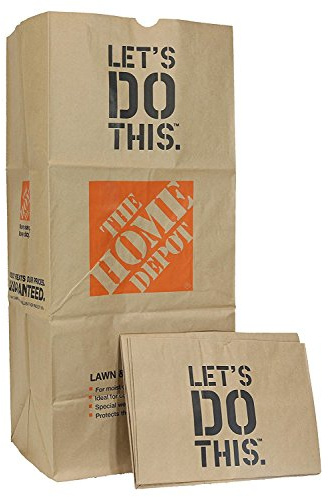 The Home Depot 49022-25PK Heavy Duty Brown Paper Lawn and Refuse Bags for Home and Garden, 30 gal (Pack of 25)