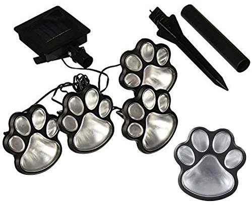 Demiawaking 4 Solar Lichter Garten Laterne LED Pfad Lampe Katze-Pfote/Warme Farbe