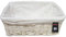 H-LINE Wicker Willow Storage Basket with Cloth Lining Ideal for Christmas/Easter/Newborn Gift Hamper, Make Your Own Hamper (White, Large)