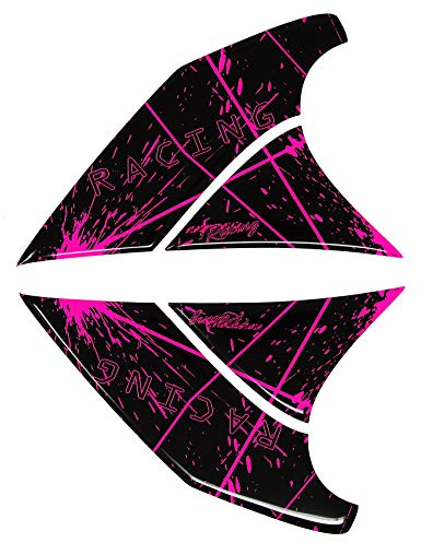 Kniepad Gel Neon seitlich Motorrad 3D Universal Tankaufkleber Tankschutz Lackschutz Aufkleber Pad MR005 (Neon Pink)