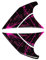 Kniepad Gel Neon seitlich Motorrad 3D Universal Tankaufkleber Tankschutz Lackschutz Aufkleber Pad MR005 (Neon Pink)