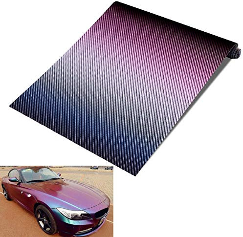 Viviance 30Cmx152Cm Chameleon Carbon Fiber Vinyl Motorrad Auto Dekoration Wrap Film