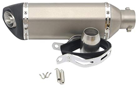 Tubayia Pot d'échappement amovible en acier inoxydable pour moto Dirt Bike Street Scooter ATV Quad