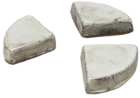 Kübelfüße/Unterlegscheiben für Blumentöpfe Pflanzgefäße anstatt Teller Frostfest Untersetzer Füße Dreieck Glasiert -Für runde und eckige Töpfe- (3er Weiß)