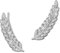 SilberDream weiß Ohrringe Ear Cuff Feder Zirkonia 925 Silber Ohrklemmen D3GSO465W