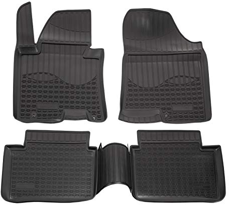 J&J AUTOMOTIVE | 3D Gummimatten Auto Matten Fussmatten Kompatibel mit I30 2012-2017, Rand cca 4cm, Allwetter, 4Tlg, Premium Qualität