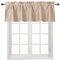DWCN Blackout Volant Vorhang für Stangen, 132,1 x 45,7 cm lang, 1 Stoffbahn, Beige