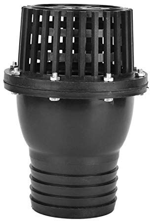 Rückschlagventil, Wasserpumpen-Fußventil, Schwarzes PVC-Niederdruck-Flachrückschlagventil für Fluidmaschinen mit Professionell Praktischen Gewinderohrverschraubungen (4 Zoll)