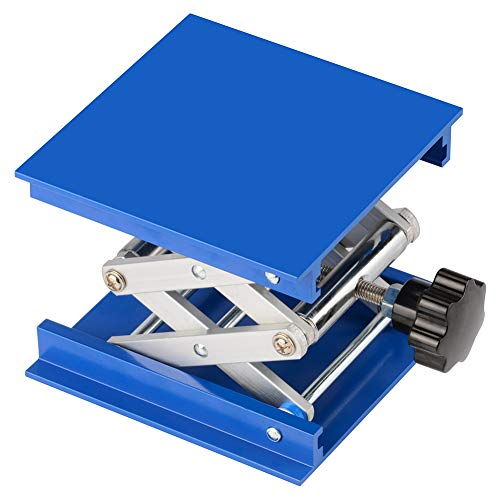 stonylab 4x4 Zoll Lab Jack, 100x100 mm Eloxiertes Aluminium Top Deck Laborunterstützung Jack Platform Hubtisch Jack Scherenständer mit 5 KG Unterstützte Gewicht, 45 bis 150 mm Vertikaler Hubbereich