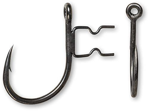 Black Cat Premium Claw Single Haken extrem Stabiler Angelhaken zum Wels Angeln mit optimierter Gummifisch Halterung Angel Zubehör, DG Coating, 8/0