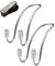 JIANGLAI Auto Hooks, 2 Packs Bling Car Sunglasses Holder, Universal Rhinestone Car Headrest Hangers, Stainless Steel Strong & Durable Storage Hooks for Coat, Purse, Handbag, Grocery Bag