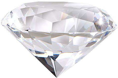 IGNPION Diamant aus Kristallglas, klarer Diamant für Fotografie, Briefbeschwerer, Dekoration (100 mm)