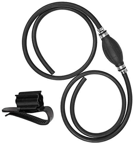 Siphon Kraftstoff Transfer Pumpe Hand Transfer Kraftstoffpumpe 8mm mit Clip Primer Kraftstoffleitung Schlauch für Benzin Kraftstoff Flüssigkeit Wasser Transfer (schwarzer Schlauch)