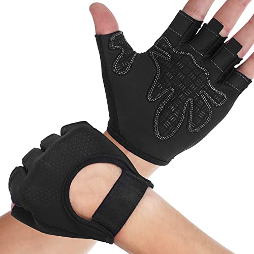 SWECENT Fitness-Handschuhe, Atmungsaktive Trainingshandschuhe mit Mikrofaser-Gewebe,rutschfeste Silikon-gepolsterte Handflächenschutz und extra Grip,für Männer und Frauen Gewichtheben/Crossfit/Hängen