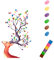 AIYONG d'empreintes digitales d'arbre, Tableau de Signature DIY Invité Sign in Toile Peinture décorations pour Mariage Fête d'anniversaire Livre d'or d'empreintes digitales d'arbre 30x40cm