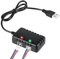URGENEX Charger Cable 2S 7.4V 1 to 2 USB Charger Replacement for SCX24 RC Car 1A with XH-3P Connector Compatible with Axial SCX10 7.4V 2S Lipo Battery RC Car Truck Drone Boat Quadcopter and Airsoft