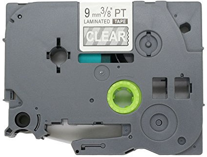BROVACS Etikettenband, kompatibel mit Brother P-Touch TZ 125 TZe 125 9 mm OPA1112E, Weiß auf Transparent, 1 Packung
