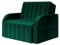 Schlafsessel mit Bettfunktion Schlafsofa mit Bettkasten Sessel mit Schlaffunktion Klein und Gemütlich Sofa Couch Gästebett Relaxsessel Kindersofa 101x104x90 - MONTANA 80 (Dunkelgrün - Kronos 19)