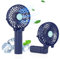 Gmiigu ventilateur usb, mini ventilateur portable, ventilateur bureau à 3 vitesses, ventilateur rechargeable pliable pour voyage, bureau, maison, extérieur - Bleu