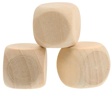 500 Stück Holzwürfel Spielwürfel Leer Beige, 18 Mm