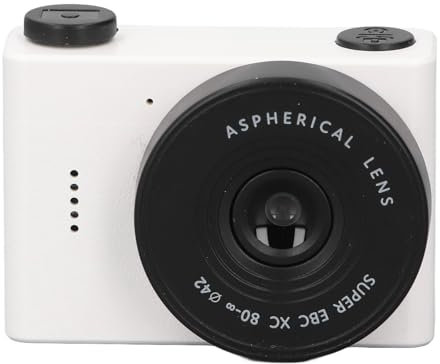 Piccola Videocamera, Videocamera 20MP 720P HD con Messa a Fuoco Automatica con Cinturino Anti-smarrimento, Fotocamera Compatta con Filtri Multipli per Studenti Principianti
