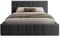 FEDVE Bett 200x200 Schwarz - Handorf - Polsterbett mit Bettkasten - Doppelbett mit Stauraum