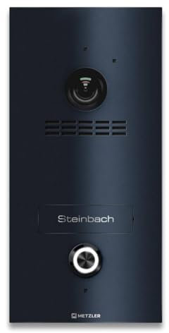 Metzler VDM10 2.0 Video Sprechanlage mit Türöffner (Stromversorgung) - Anschluss LAN POE - Türsprechanlage mit HD-Kamera - 1 Familienhaus Sprechanlage - Smartphone App - in RAL7016 Anthrazit | Kian