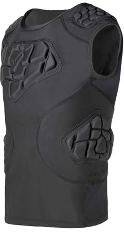 Topeter Youth Chest Rib Protector Tank Top, Heart Sternum Guard Impact Shirts for Softball, T Ball, Rugby, Baseball M