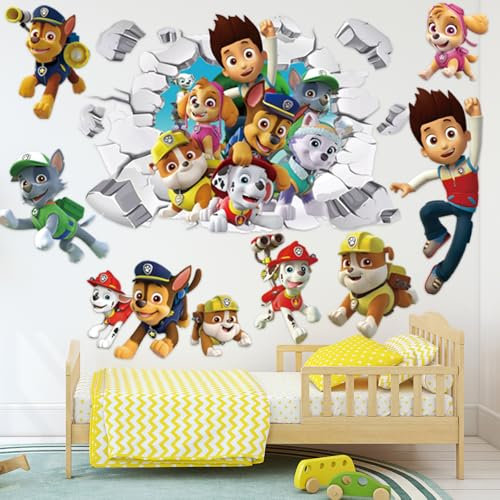 CrinIotyx Cartoon Wandtattoo Kinderzimmer Aufkleber Wandsticker Wanddeko für Schlafzimmer Wohnzimmer Multicolor PVC-Material für glatte Oberflächen