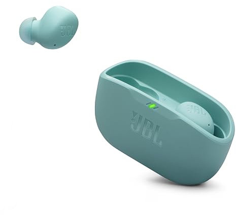 JBL Vibe Buds 2 - True Wireless Noise Cancelling Earbuds Pure Bass Sound & Smart Ambient Technology, 4mics for Crisp, Clear Calls, up to 40Hrs of Playback, IP54 Dust & Water Resistant (Blue)