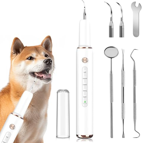 Dyale Sonic Tooth Cleaner for Dogs Sonic Tooth Cleaner Dog Plaque and Tartar Remover Tool Dog Teeth Cleaner Dog Tooth Cleaner Ultrasonic Tooth Scaler for Dogs Cleaning Kit