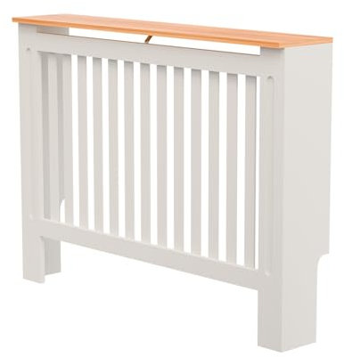 BELOFAY Radiator Cover White | Stylish & Compact Radiator Shelf with Top Surface | Durable, Space-Saving & Heat-Efficient | Ideal for Modern Homes | Easy Assembly (Medium, Classic Wood)