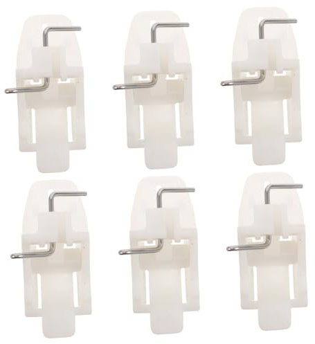 SHINEOFI 6pcs Freezer Shelf Clip Commercial Refrigerator Refrigerator Shelf Clips Refrigerator Parts Accessories Commercial Shelf Clip for Fridge White