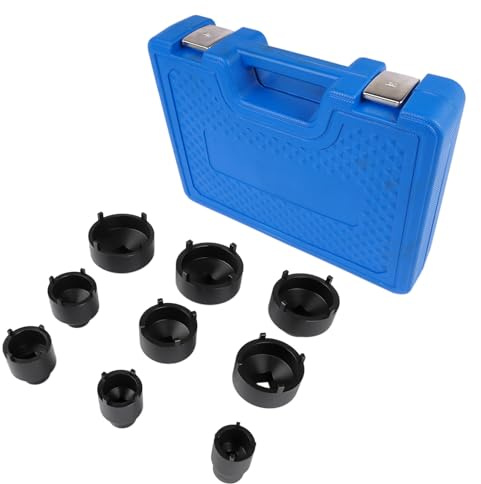 Hopzty 9 Pezzi Set bussole per Dadi con Intaglio Perno Esterno 12.5mm(1/2) KM4 - KM5 - KM6 - KM7 - KM8, 20 mm (3/4) KM9 - KM10 - KM11 - KM12