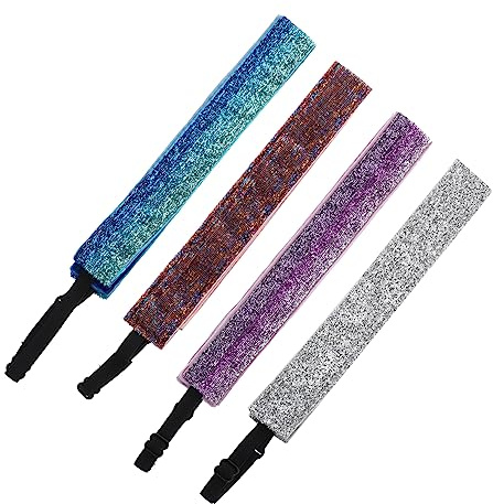SOIMISS 4 Stück Atmungsaktive Sport Stirnbänder Für Kinder Elastische Haarbänder Mit Pailletten Hautfreundlich Und Schweißabsorbierend Für Yoga Laufen Radfahren