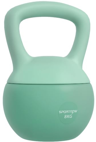 SPORTNOW Kettlebell 6/8/10/12kg - Collaboration Aosom.fr x FFHandball - Haltère avec Poignée Antidérapante pour Fitness, Musculation, Cardio