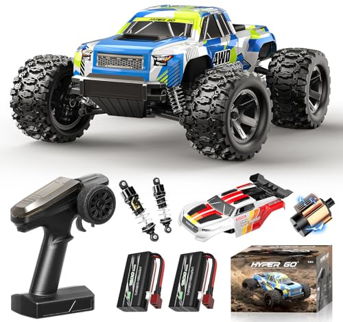 Cirmine Voiture Télécommandée Adulte 1:18 4x4 Off-Road 36 km/h Tout-Terrain Étanche, Camion RC Léger avec Amortisseurs Hydrauliques, Double Carrosserie, Batterie 7.4V 1500mAh et Télécommande 2.4GHz