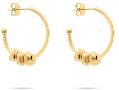 s.Oliver Ohrring - Elegante Creolen aus poliertem Edelstahl - gold - wasserfest & hautfreundlich