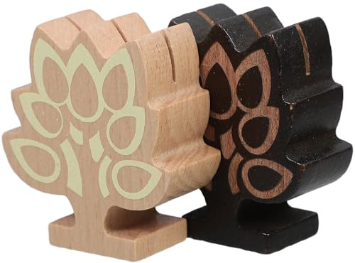 COHEALI 2 Pièces Lot de 2 Porte-Noms de Table en Bois Naturel de Sapin, Mini Porte-Menu Multifonction, Support Photo et Numéros de Table, Couleur Bois Clair et Vintage, Accessoires Mini