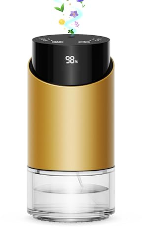 Diffuser ohne Kabel mit akku, Wasserloser Diffuser für Zimmer, Auto, Büro, Schreibtisch, Mini Aroma Diffuser Akku, 4 Timer & 3 Nebel Ebenen, 100ml Kapazität