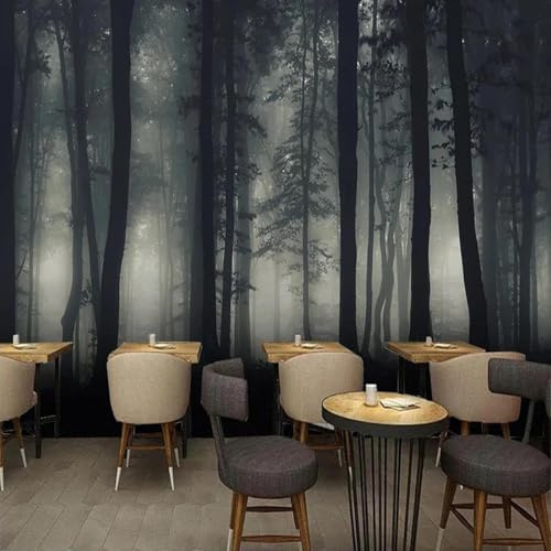 XLMING Abstrait Minimaliste En Trois Dimensions Forêt Brume 3D Papier Peint Premium Texturé Soie Bureau Salle à Manger Salon Chambre Coucher Canapé TV Mur-300cm×210cm