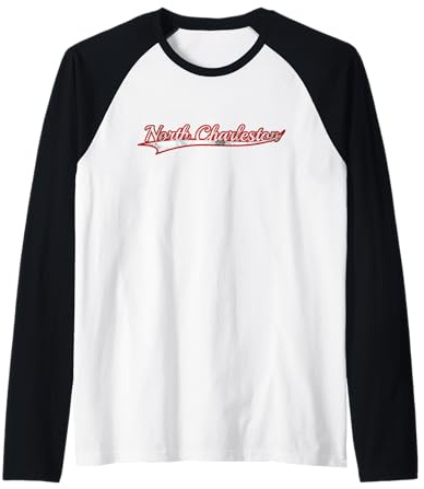 North Charleston South Carolina Lowcountry Vintage Varsity Raglan