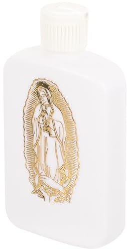 AMUSLESUR Bouteille d'eau Motif Croix en Plastique Bénite Catholique Rechargeable 100ml Portable et Facile à Transporter pour Usage à Domicile ou Extérieur